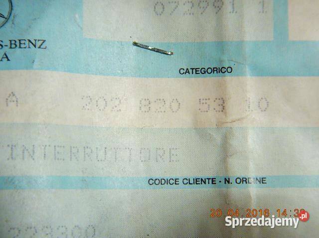 PRZYCISK SZYBY LEWY TYŁ MERCEDES C KLASA W202 osobowe