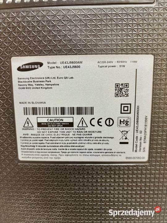 Telewizor Samsung UE43J5600AW SmartTV Elbląg