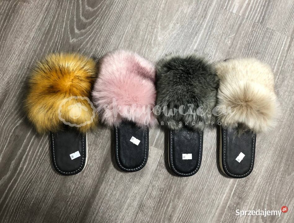 Futrzane pantofle klapki Sztuczne futerko różne małopolskie Szaflary