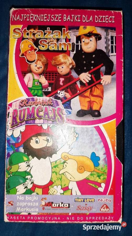 Strażak Sam Rozbójnik Rumcajs VHS Kaseta