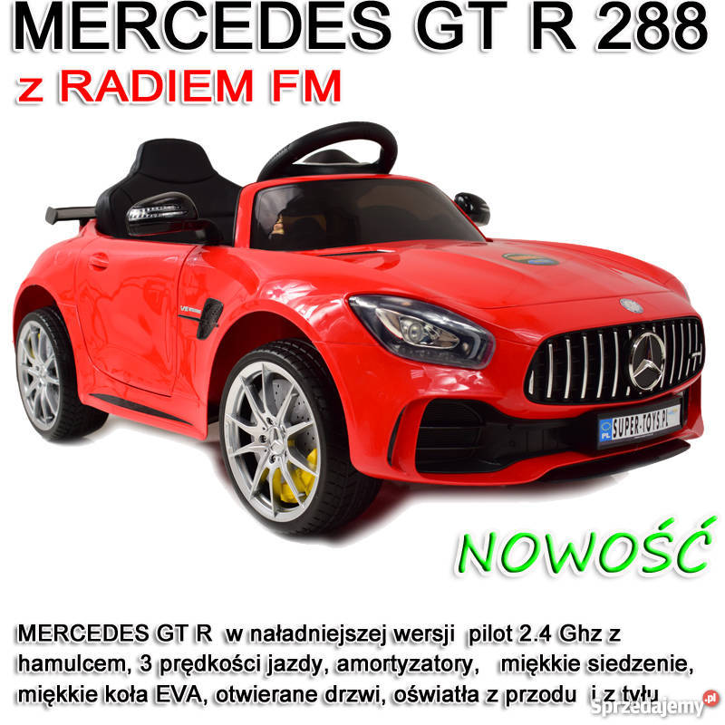 MERCEDES GT R MIĘKKIE KOŁA EVA MIĘKKIE SIEDZENIE Toruń
