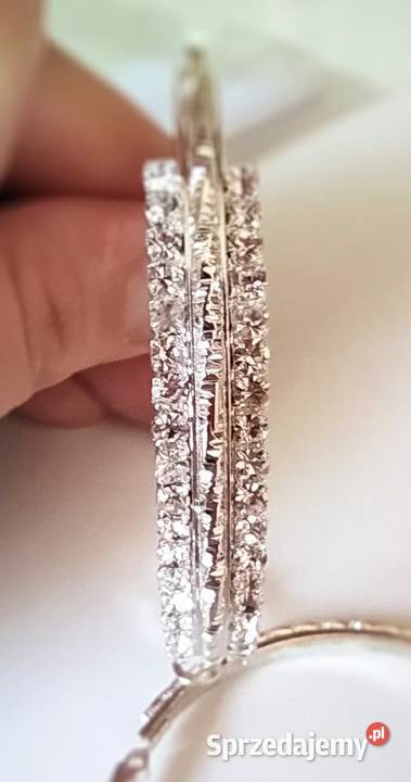 Kolczyki koła cyrkonie łódzkie Łódź