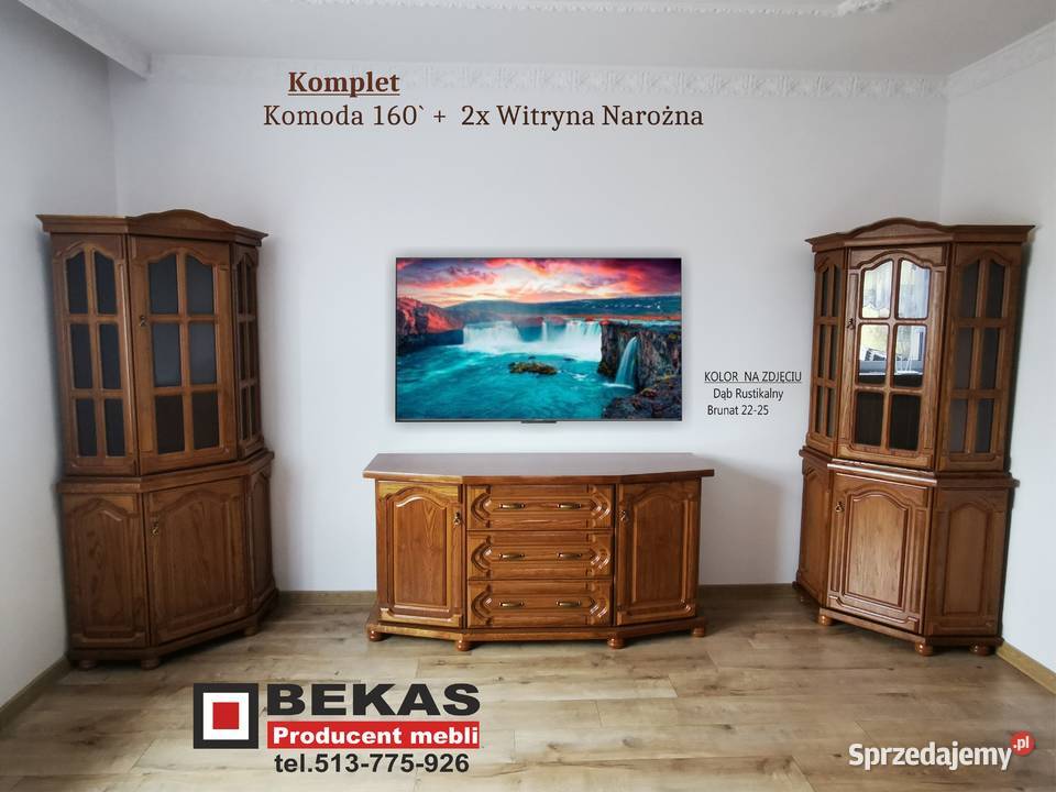 Promocja Komplet Stylowa Komoda 160 Dwie Witryny Czechowice-Dziedzice