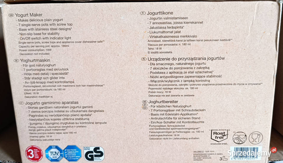 Jogurtownica SilverCrest SJB 18 A1 7 słoiczków Zarszyn