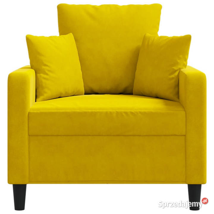 Fotel żółty 60 obity aksamitem WM359289 Warszawa