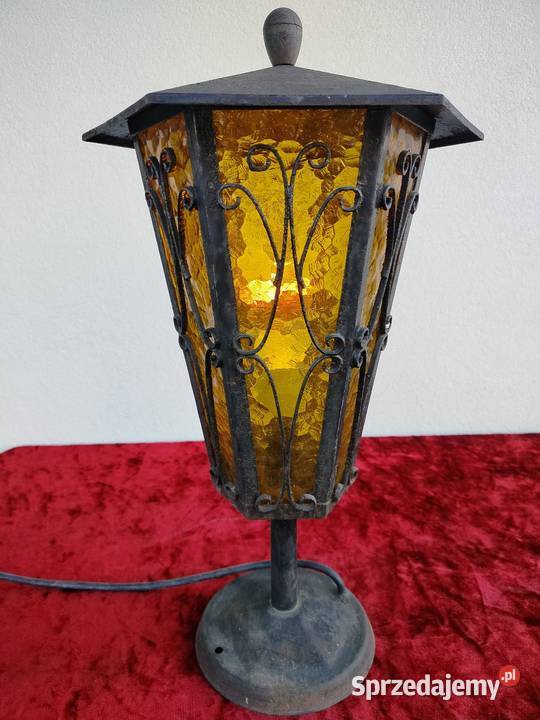 Lampa Latarnia kute żelazo druga połowa XX wieku Kęty