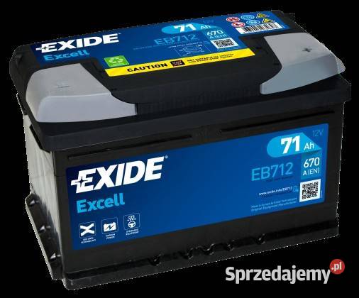 Akumulator 71Ah 670A Exide Excell EB712 PRAWY małopolskie Zakopane sprzedam