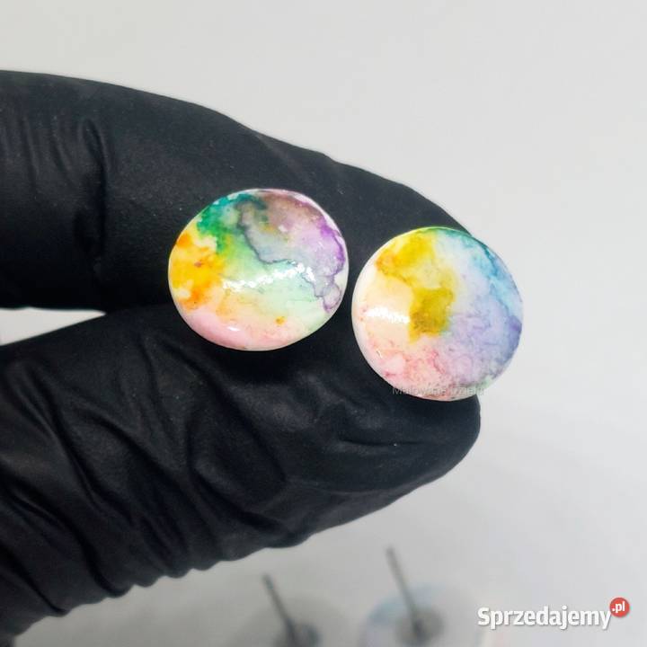 Kolczyki ręcznie robione kolorowy mix Lębork