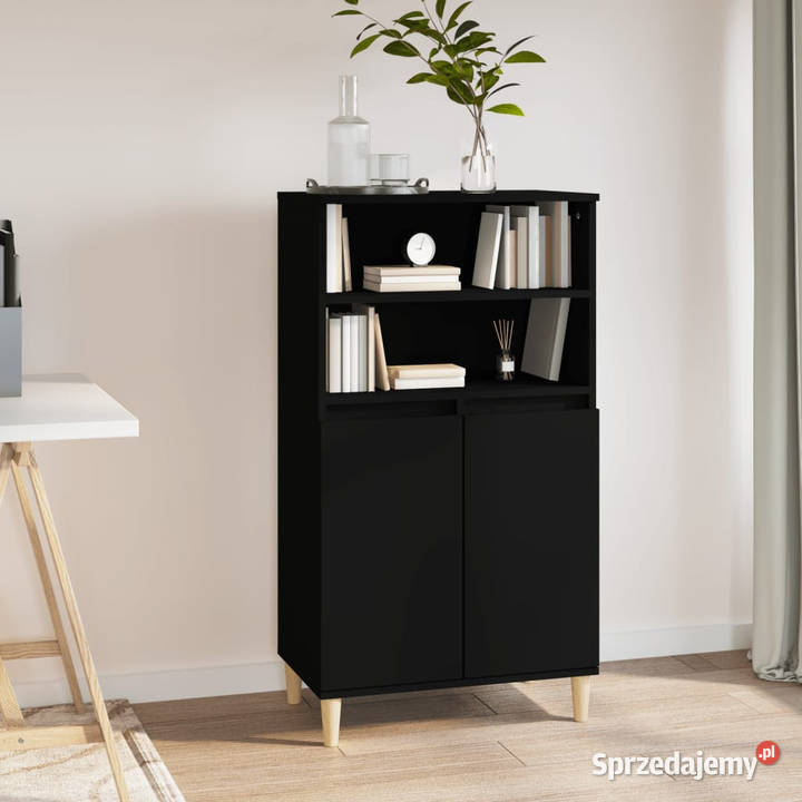 Wysoka szafka czarna 60x36x110 WM821221 Warszawa