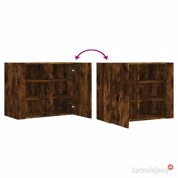 Szafka ścienna przydymiony dąb 75x35x60 WM848427 Półki mazowieckie Warszawa