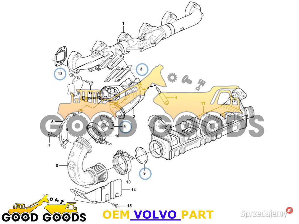 VOLVO USZCZELKI KOLEKTORA WYDECHO 20855371 Władysławów