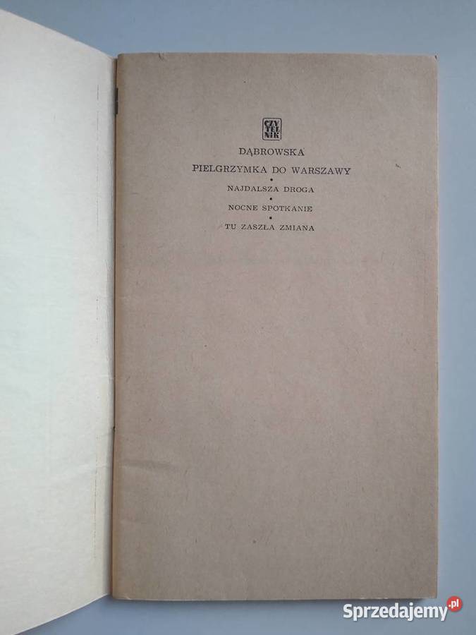 Pielgrzymka do Warszawy Maria Dąbrowska sprzedam