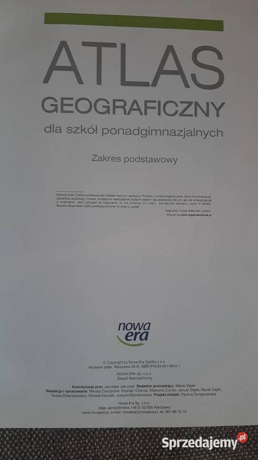 Atlas geograficzny Świat Polska Nowa Era Atlas Warszawa