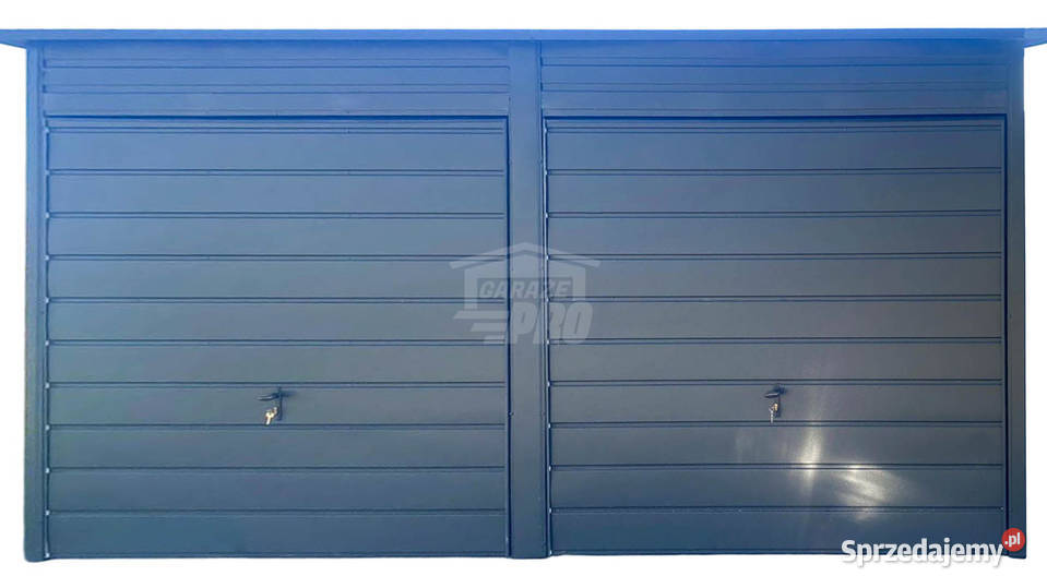Garaż blaszany 6x6m 2x brama antracyt dach spad sprzedam