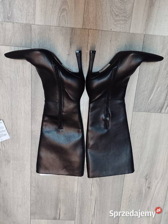 40 ASOS Design Czarne Kozaki Szpilki wieczorowe Obuwie