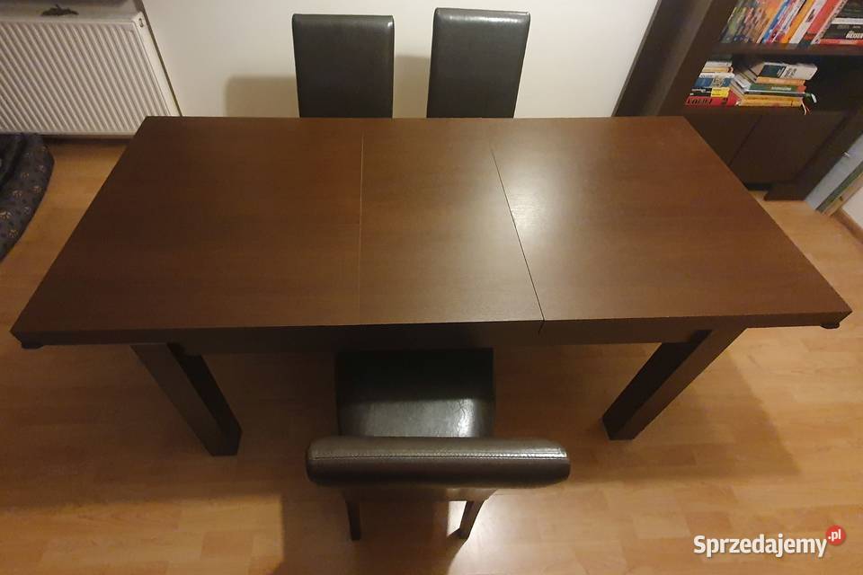 Stół rozkładany 140180 szerokość 80 kolor wenge wielkopolskie Poznań