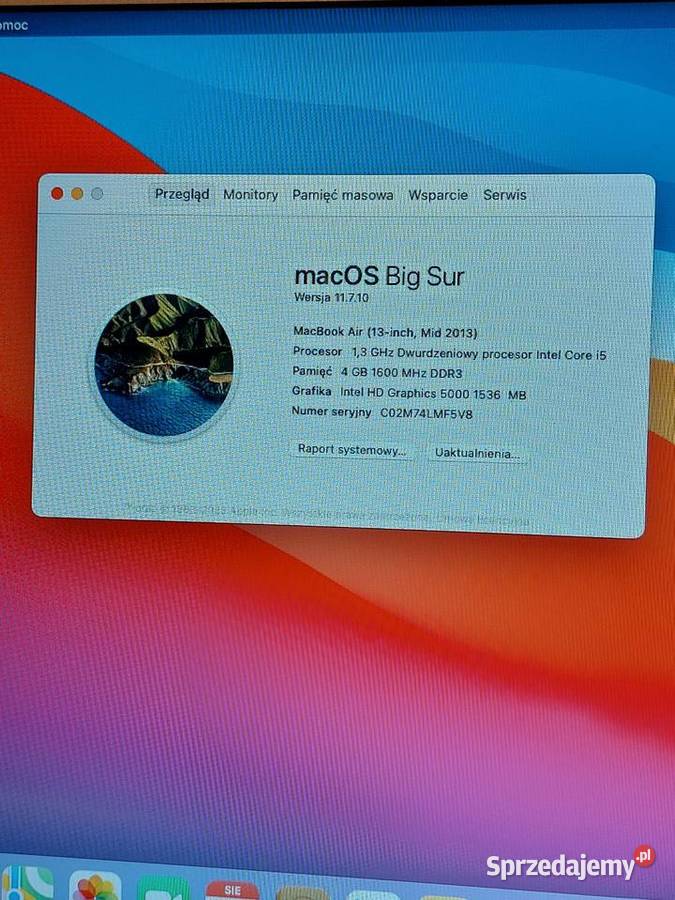 MacBook Air 13 2013 RAM 4 SSD 256GB