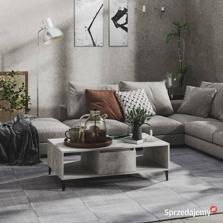 Stolik kawowy szarość betonu 1035x60x35 WM806026 Warszawa