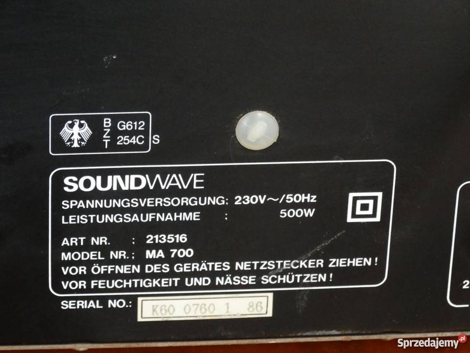 Wzmacniacz Soundwave PA700 i MA700 mocny 500 wat Jasło