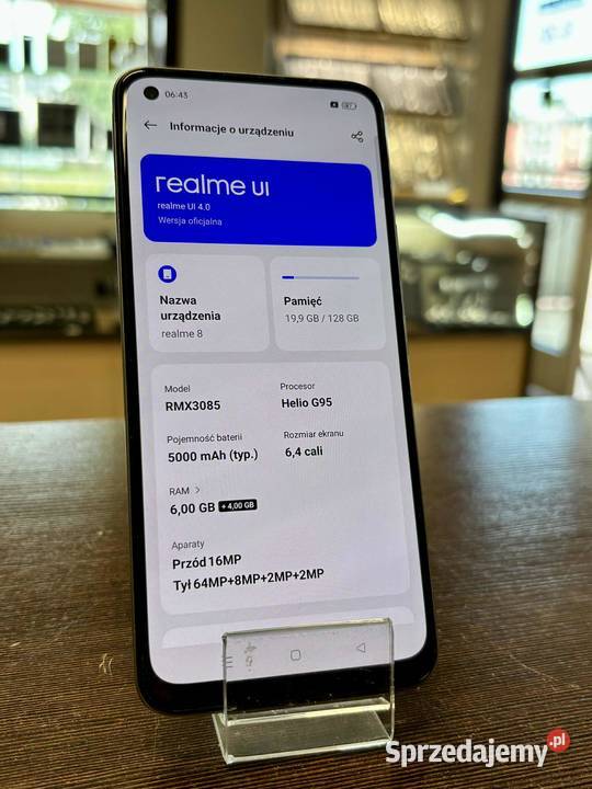 Smartfon realme 8 6 GB 128 GB 4G LTE szary warmińsko-mazurskie Elbląg