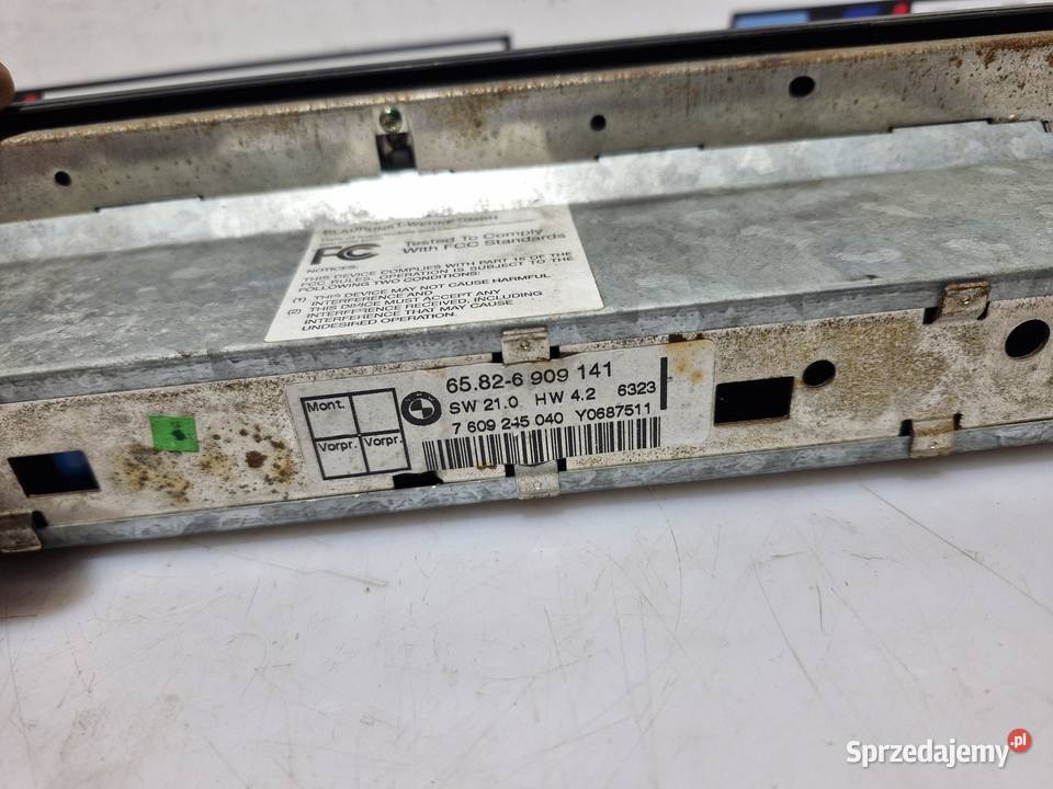 BMW 5 E39 PANEL WYŚWIETLACZ RADIA 6909141