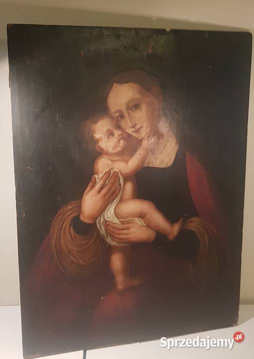 Madonna olej na desce XVIIIXIX wiek Orneta