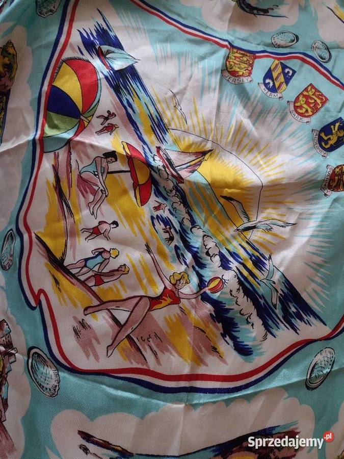 Ekskluzywna apaszka z Londynu chusta z jedwabiem małopolskie Kraków