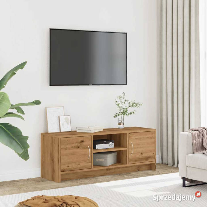 Szafka TV dąb artisan 102x30x375 materiał Warszawa