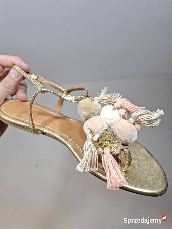 Sandały 40 Alameda Turquesa hand made skóra nowe Sandały i klapki małopolskie Kraków