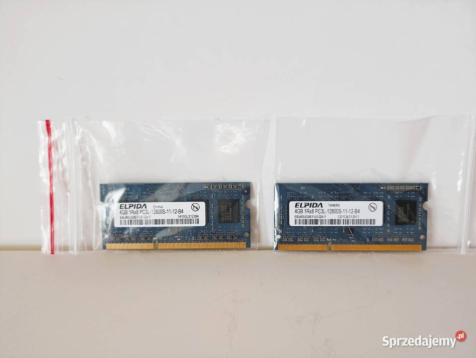 Pamięci Elpida DDR3 2x4GB PC312800 1600MHz stan łódzkie