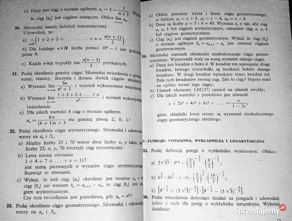 Zbiór pytań i zadań egzaminacyjnych z matematyki lubelskie Chełm