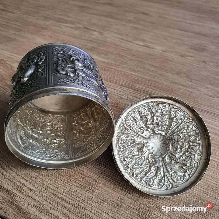 Douwe Egberts pojemnik posrebrzany lubuskie Nowa Sól