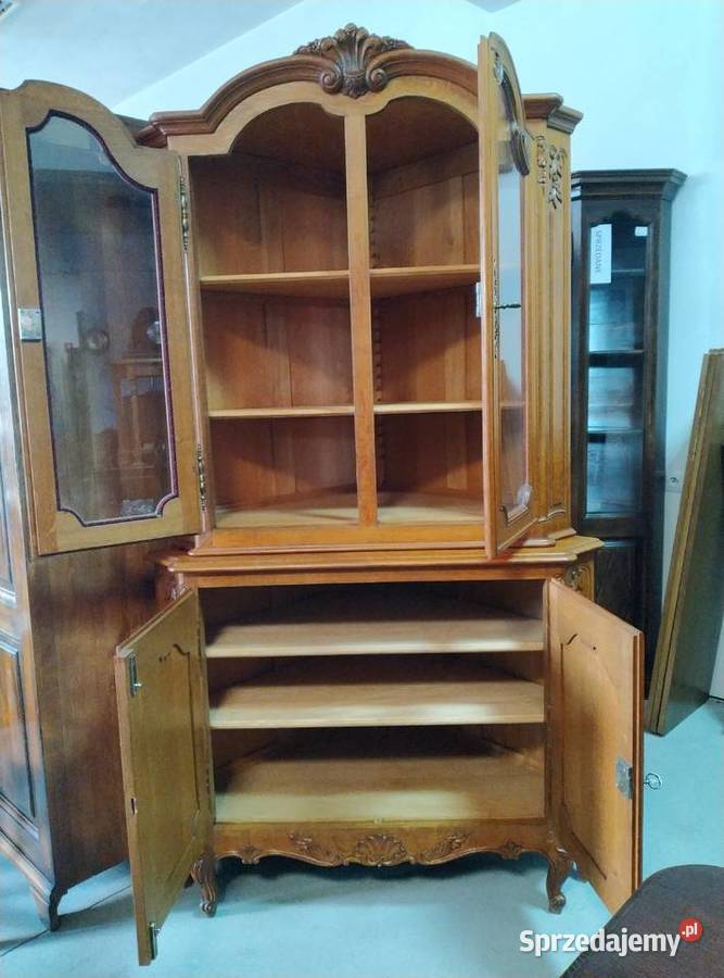 Witryna ludwikowska narożna lite drewno dębowe Białystok