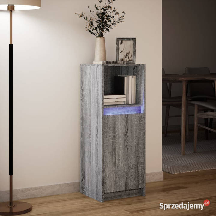 Szafka z LED szary dąb sonoma 38x34x100 WM852171 Warszawa