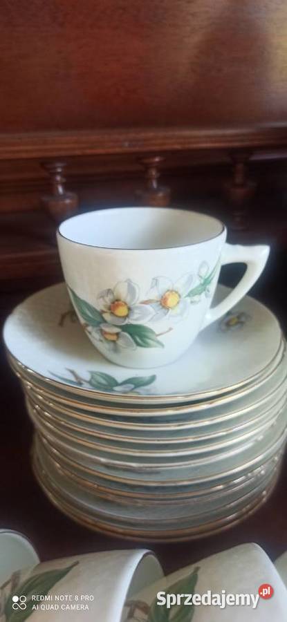 Filiżanka z talerzykiem deserowym BG Kjbeham Gdańsk sprzedam