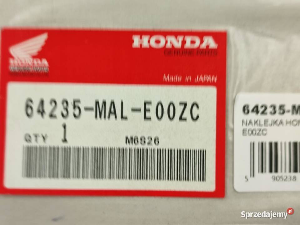 NAKLEJKA PASEK BOCZEK L GÓRNY HONDA CBR600F