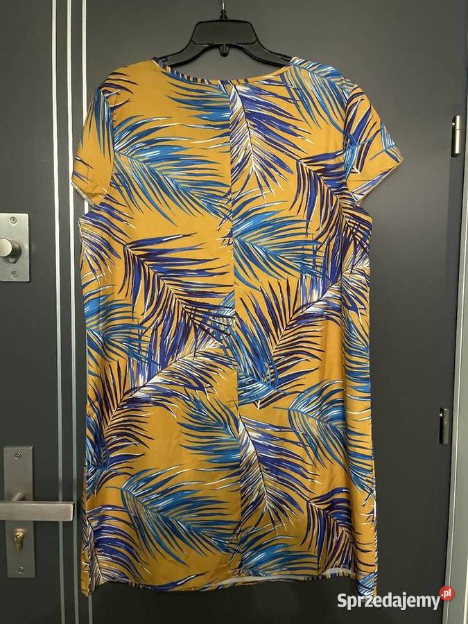 Shein sukienka modny wzór liście nowa hit blog Choszczno