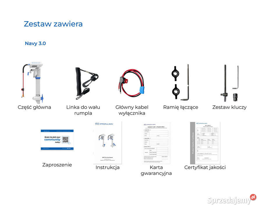 Silnik elektryczny zaburtowy ePropulsion NAVY 30 dolnośląskie Wrocław sprzedam