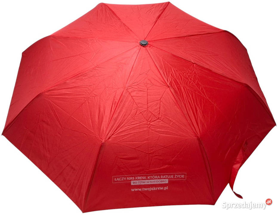 Parasol automatyczny składany czerwony 56x96 śląskie Czeladź