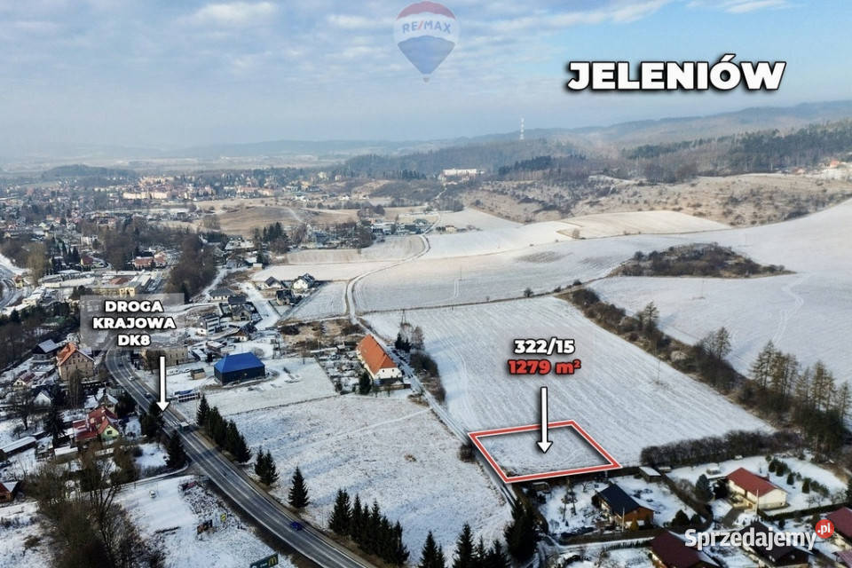 Działka budowlana z mediami DK8 dolnośląskie Jeleniów