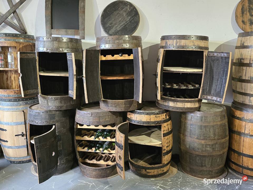 Ozdobne beczki dębowe 200L Whiskey ogród dom pomorskie Tczew