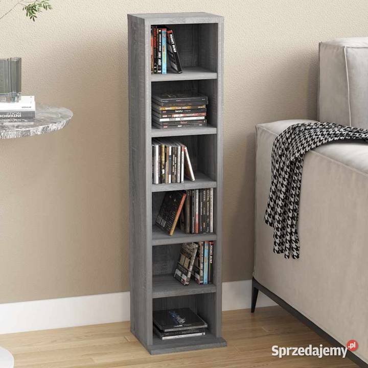 Szafka na płyty CD szary dąb sonoma 21x20x88 Pozostałe Warszawa