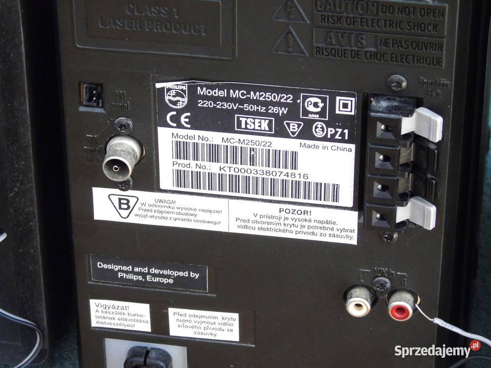 Sprawna wieża Philips MCM250 pilot kolumny Jasło