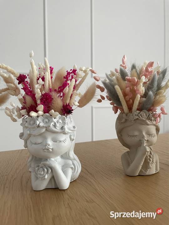 Doniczka betonowa z dekoracją prezent Tłuszcz sprzedam