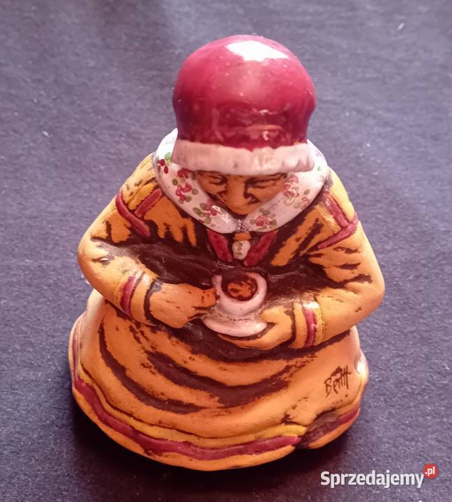 Ceramiczna figurka staruszka w stroju ludowym Koźminek sprzedam