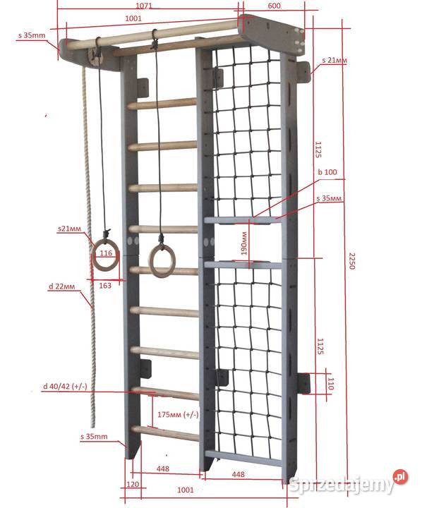 drabinka gimnastyczna Kombik szary małopolskie Kraków