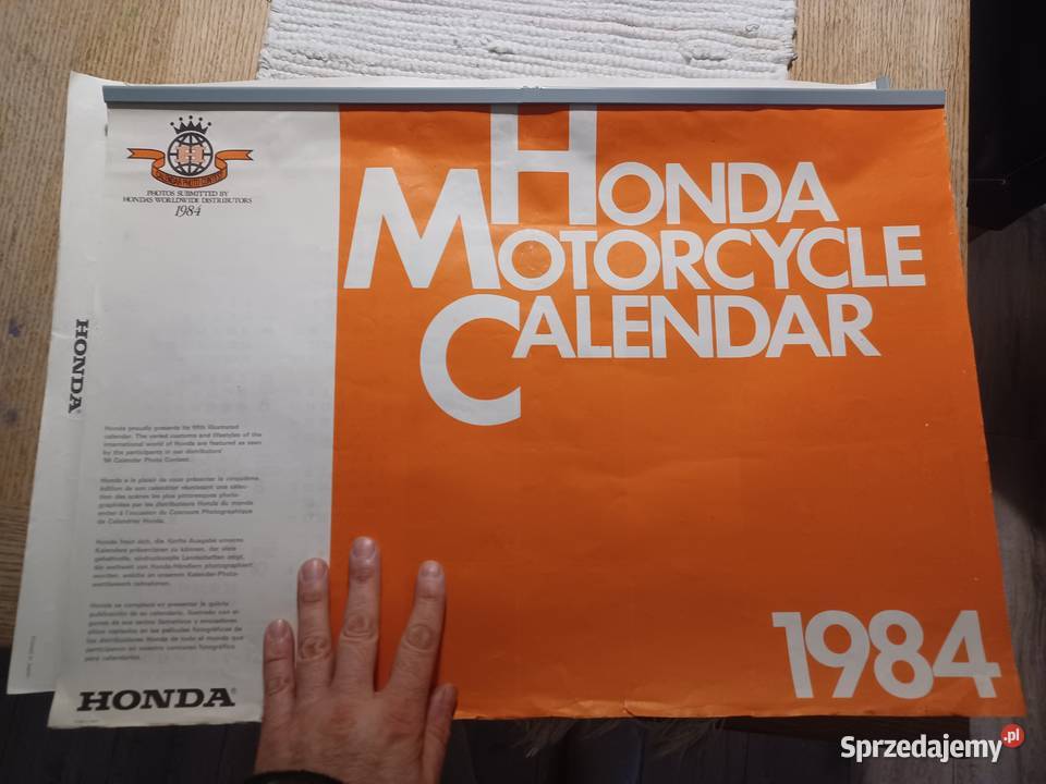 Kalendarz HONDA motocyklowy z 1984 roku Domaniów