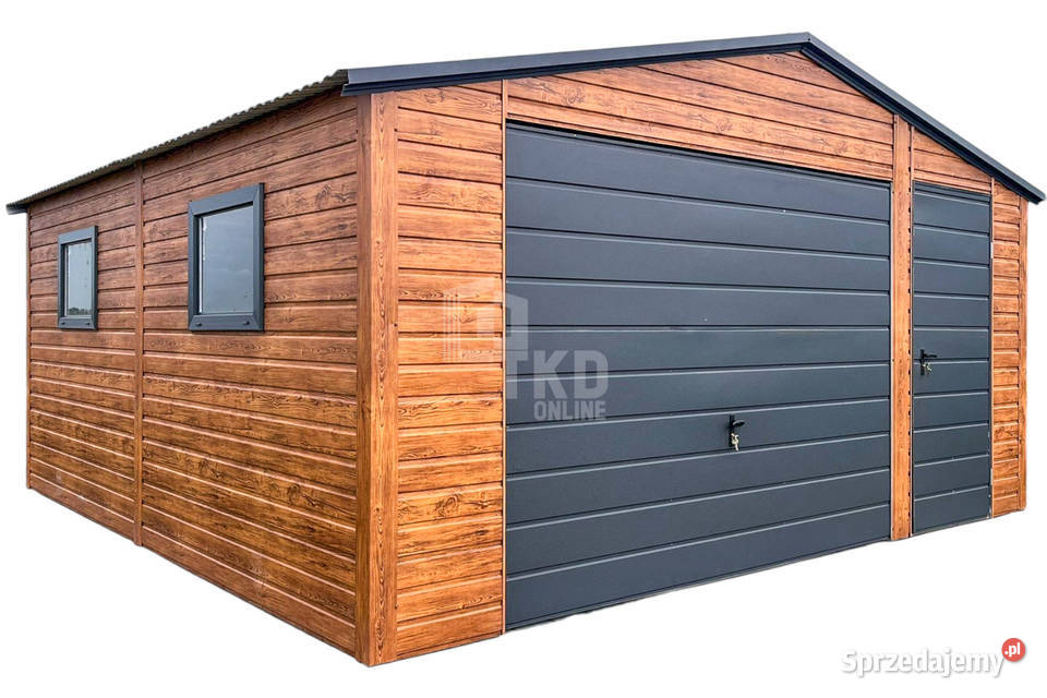 Garaż blaszany 5x5m Brama uchylna drzwi 2x okno Sprzedaż małopolskie Kraków