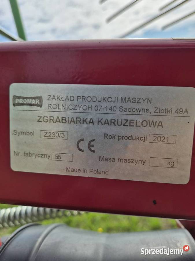 Zgrabiarka PROMAR 42m nieuszkodzony Bakałarzewo