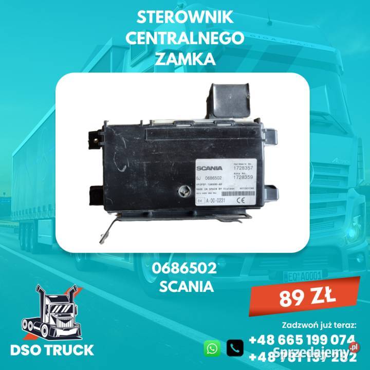 STEROWNIK CENTRALNEGO ZAMKA 0686502 SCANIA Zawichost